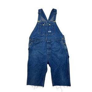 Vintage BIG SMITH Cutoff Denim Overalls Size 42 Mens Made in USA *READ* Cotton